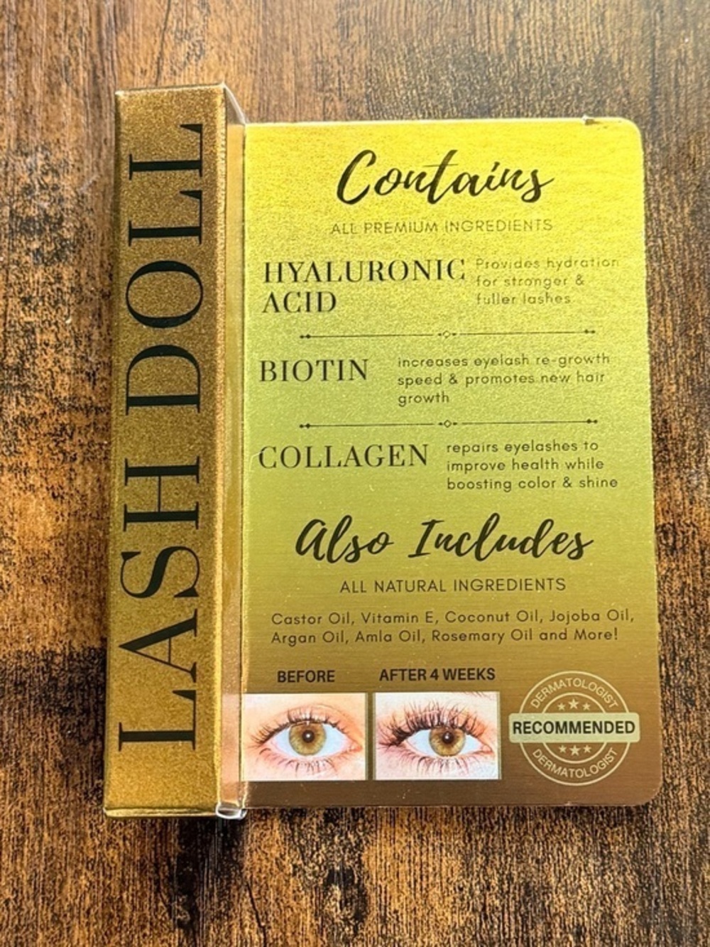 Lash Doll Hyaluronic + Biotin Eyelash Serum — Gold